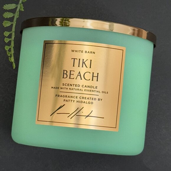 BBW Tiki Beach White Barn Bath & Body Works 3 Wick Candle - Picture 5 of 10